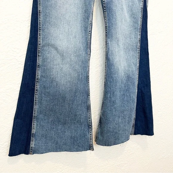 Anthropologie Pilcro Jeans Flare Wide Leg High Rise Pieced Boho Bohemian 28 - Picture 5 of 12